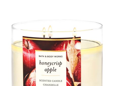 Bath & Body Works Honeycrisp Apple 3-Wick Candle Hot on Sale