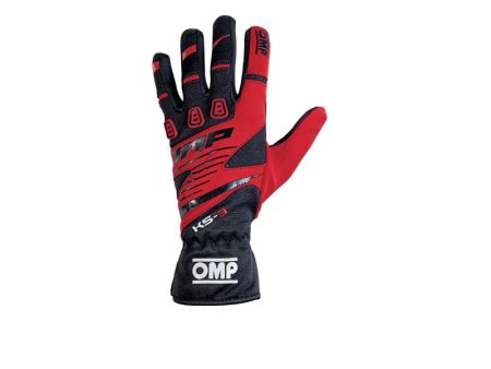 OMP KS-3 Gloves Black Red - Size 5 (For Children) Supply