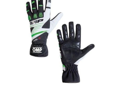 OMP KS-3 Gloves Black W Green - Size S Online Sale