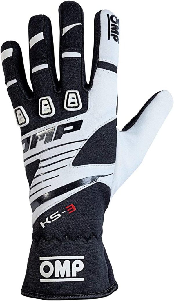 OMP KS-3 Gloves Black White - Size 6 (For Children) Online Sale