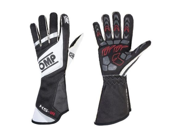 OMP KS-1R Gloves Black White Silver - Size L Online