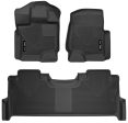 Husky Liners 2017 Ford F-250 Super Duty Crew Cab X-Act Contour Black Front & Rear Floor Liners Hot on Sale